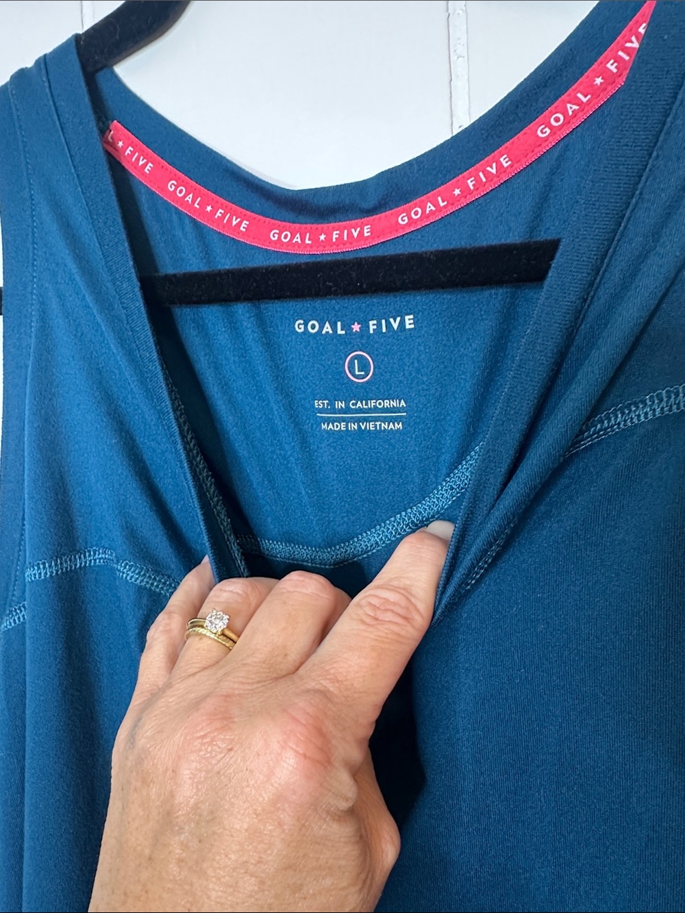 Women’s Advance Teal Sleeveless Performance Tank Top - Picture 3 of 7